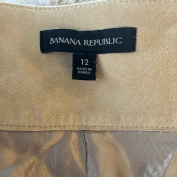 Banana Republic Suede Leather Explorer  Women's Shorts Size 12 - Picture 9 of 10